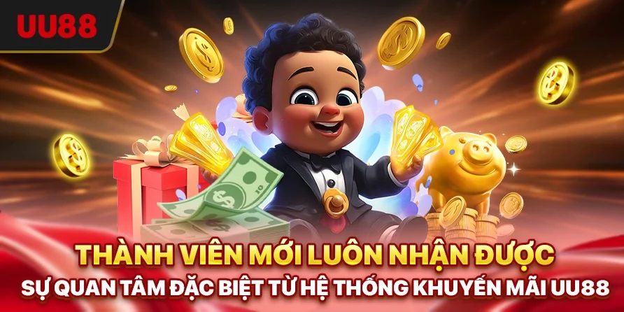 Khuyến Mãi UU88 - Ưu Đãi Cho Tân Thủ Và Hội Viên Trung Thành 2 Thành viên mới luôn nhận được sự quan tâm đặc biệt từ hệ thống khuyến mãi UU88